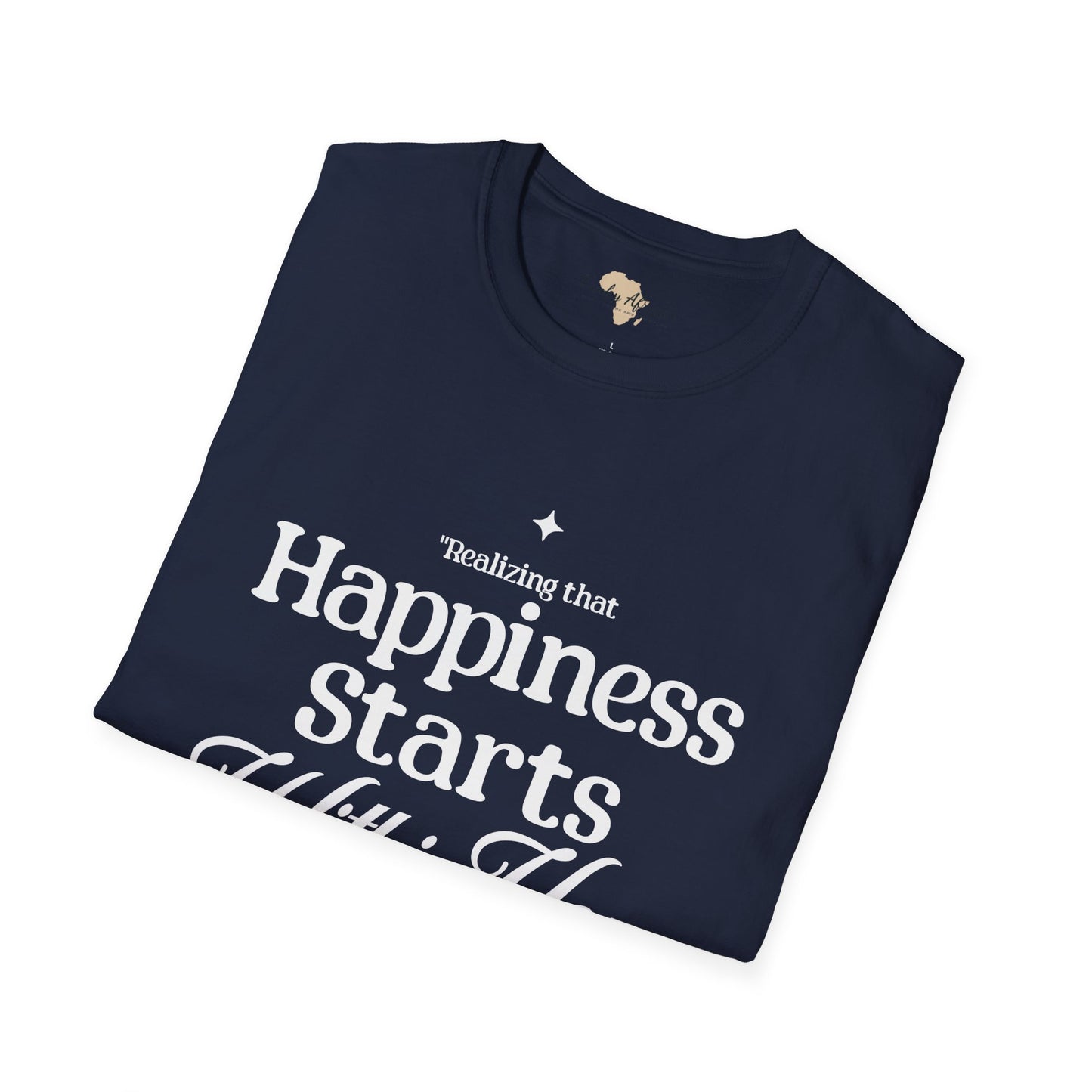 Happiness starts from within unisex softstyle tee