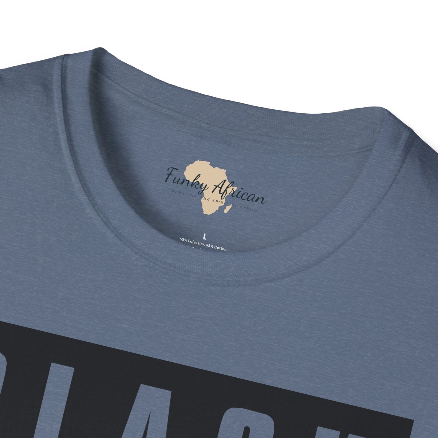 Black mixed with black unisex softstyle tee