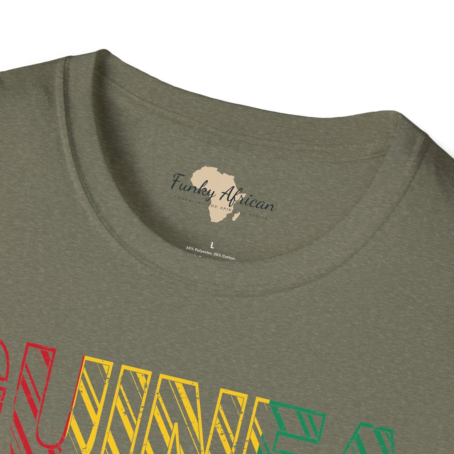 Guinea text unisex softstyle tee Funky African