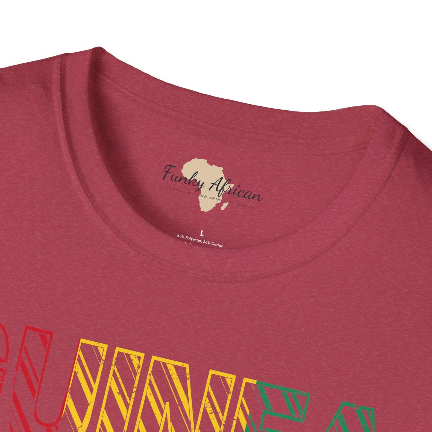 Guinea text unisex softstyle tee Funky African