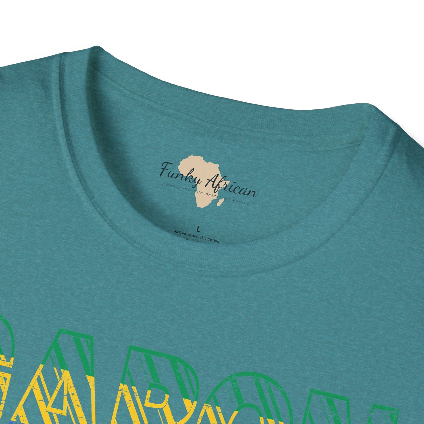 Gabon text unisex softstyle tee