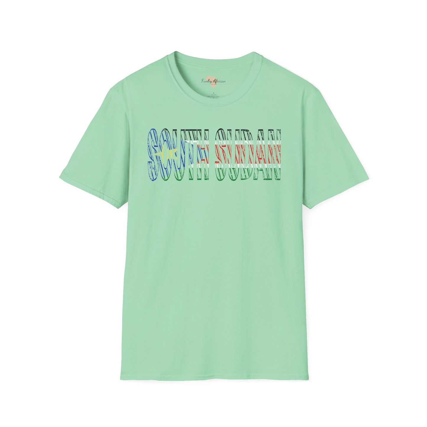 South Sudan text unisex softstyle tee