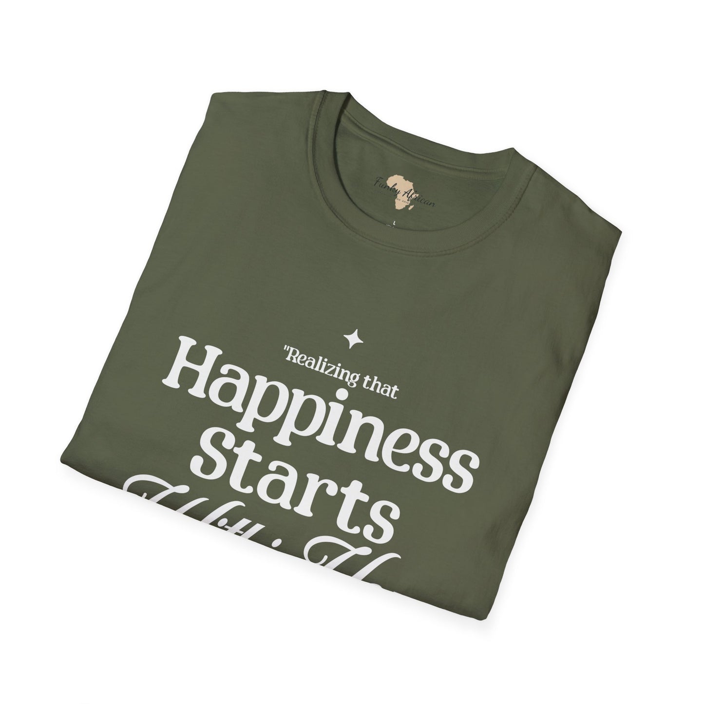 Happiness starts from within unisex softstyle tee