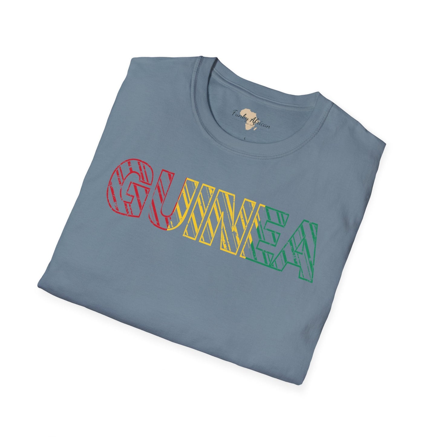 Guinea text unisex softstyle tee Funky African