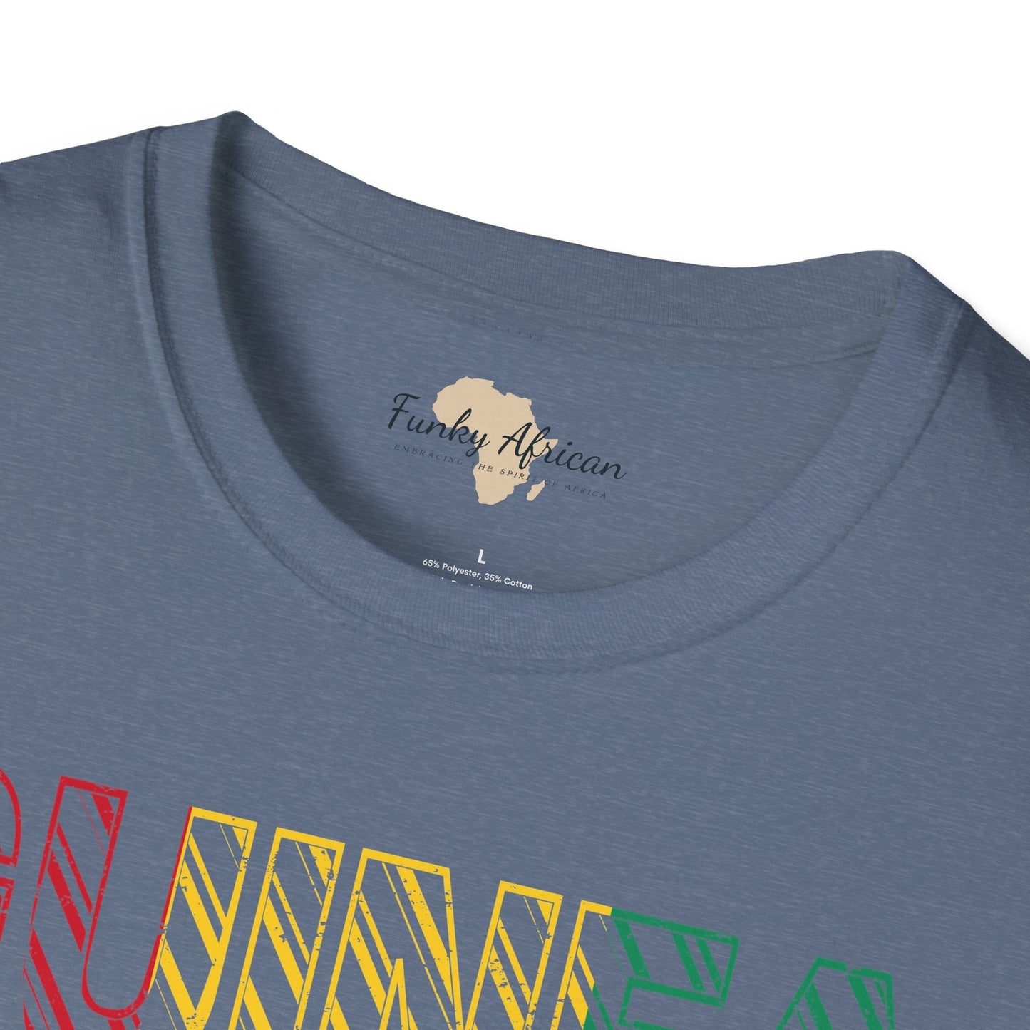 Guinea text unisex softstyle tee Funky African