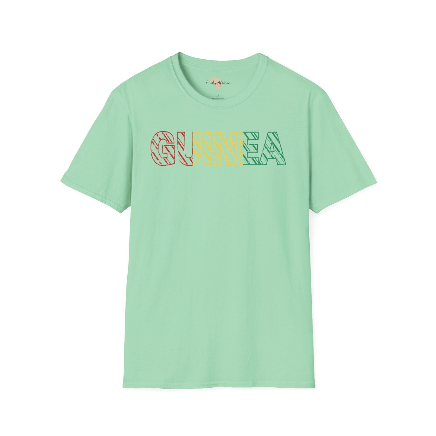 Guinea text unisex softstyle tee Funky African
