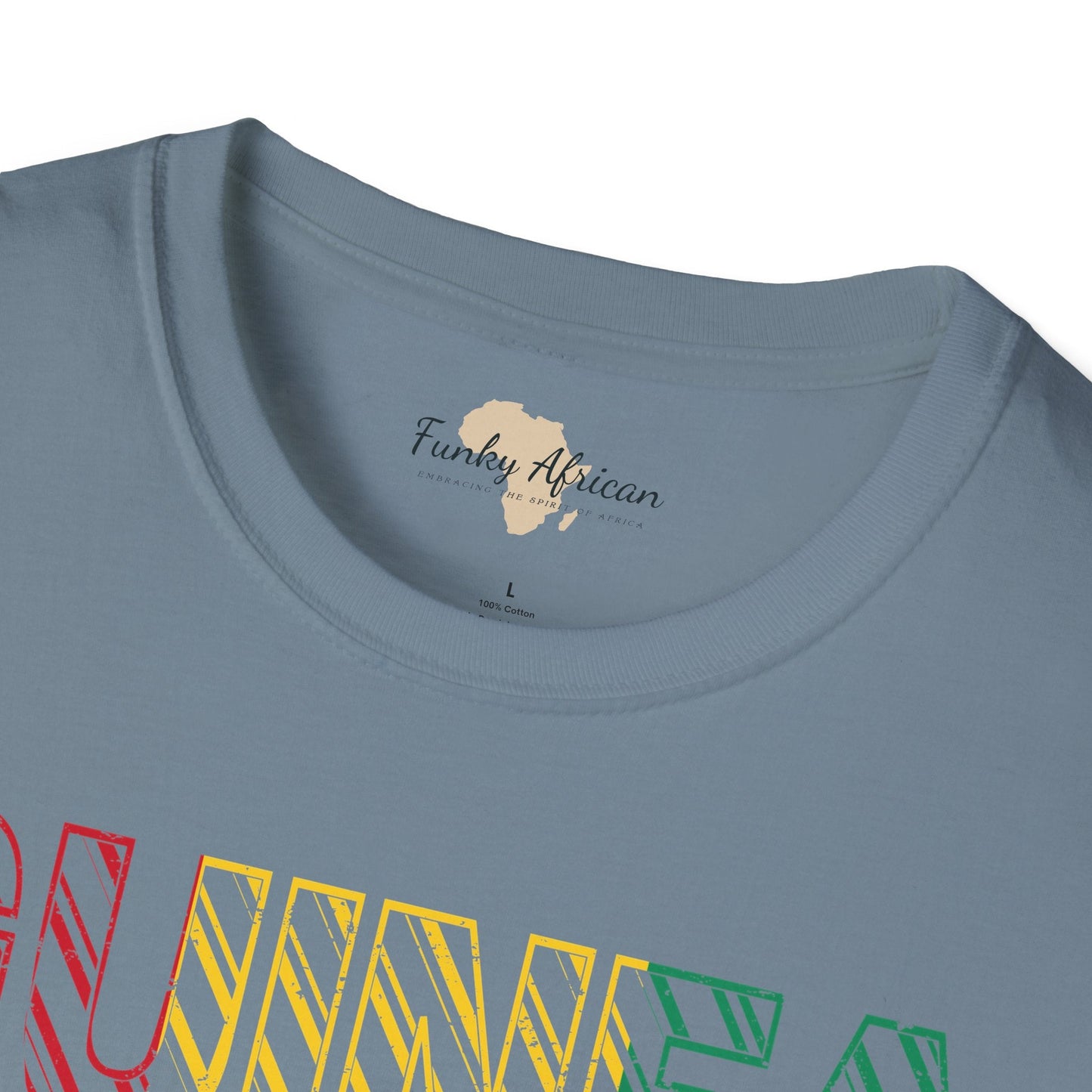 Guinea text unisex softstyle tee Funky African