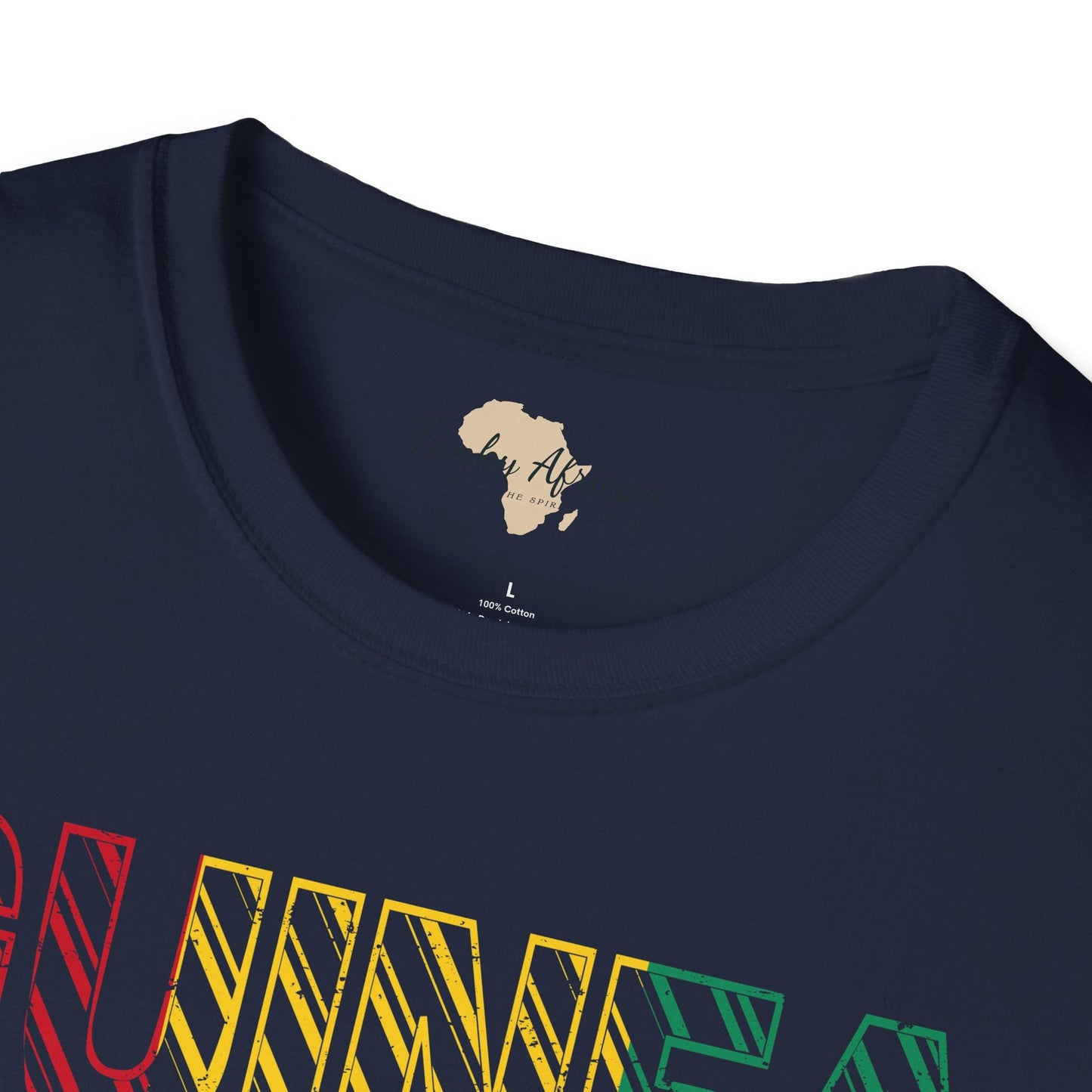Guinea text unisex softstyle tee Funky African