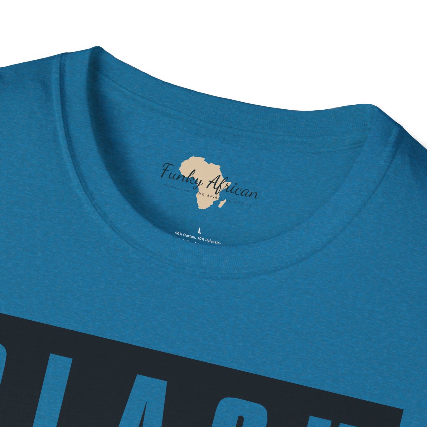 Black mixed with black unisex softstyle tee