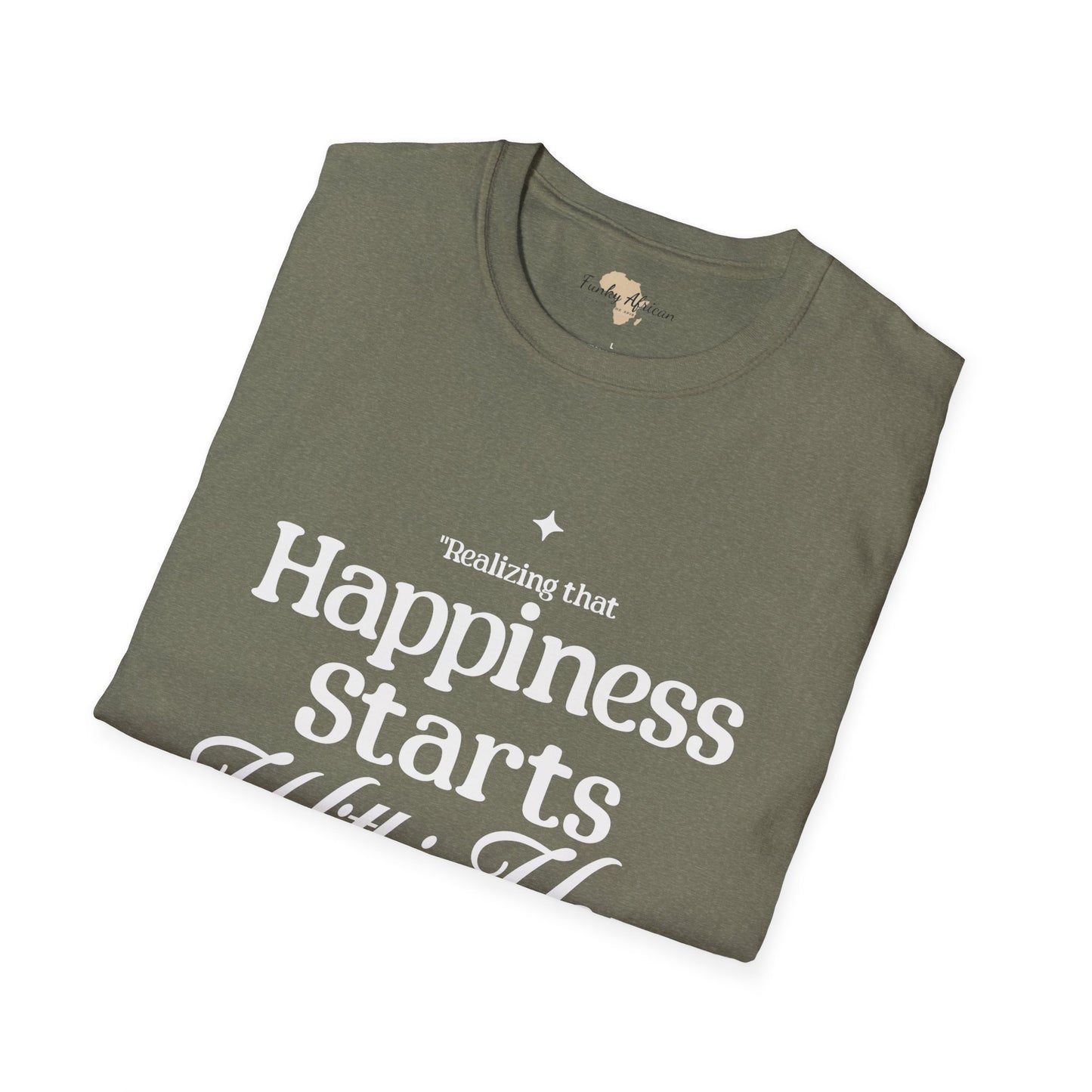 Happiness starts from within unisex softstyle tee