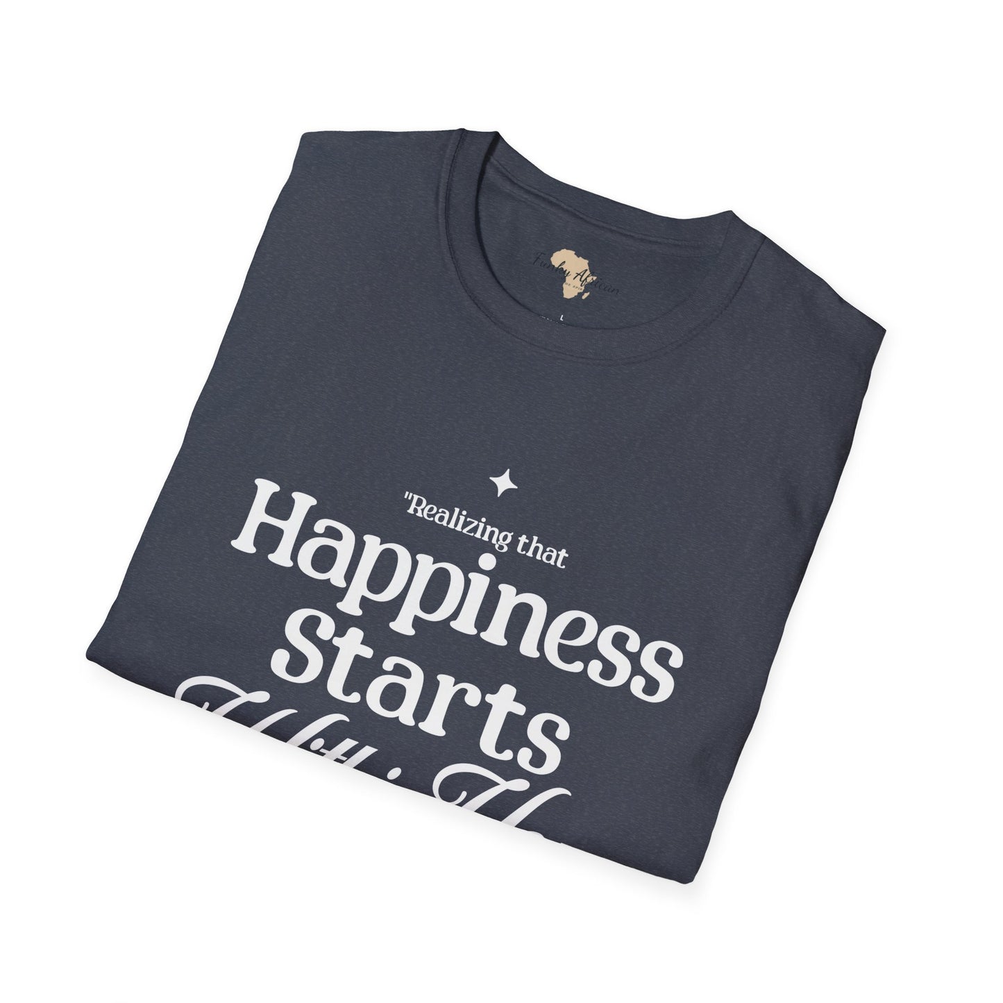 Happiness starts from within unisex softstyle tee