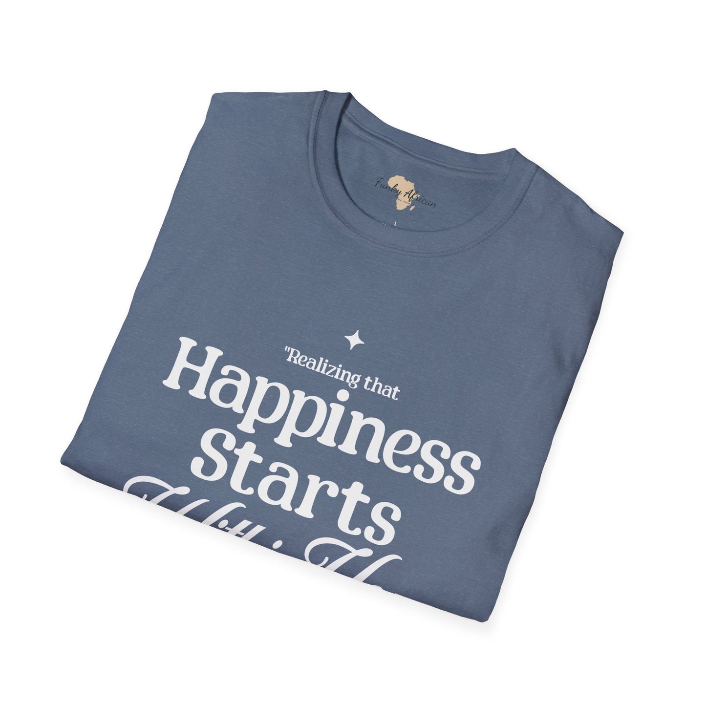 Happiness starts from within unisex softstyle tee