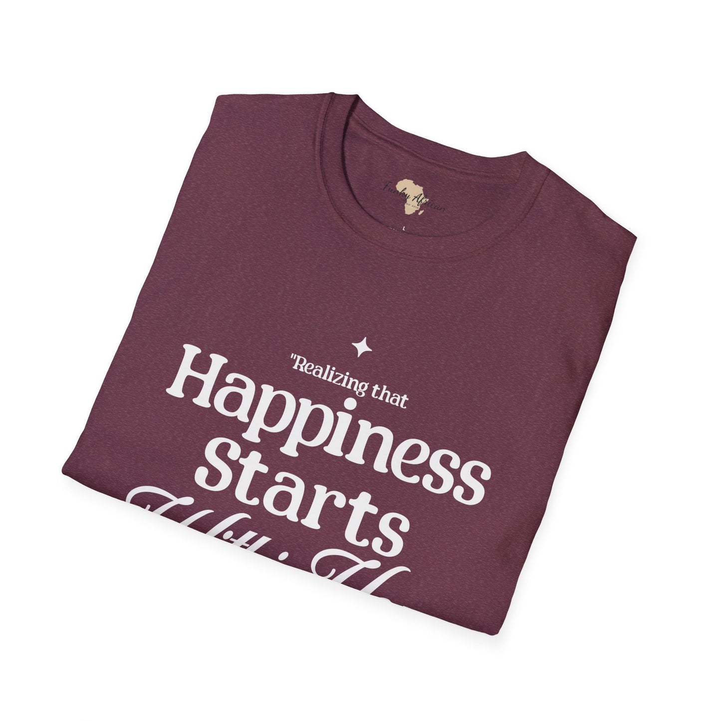 Happiness starts from within unisex softstyle tee
