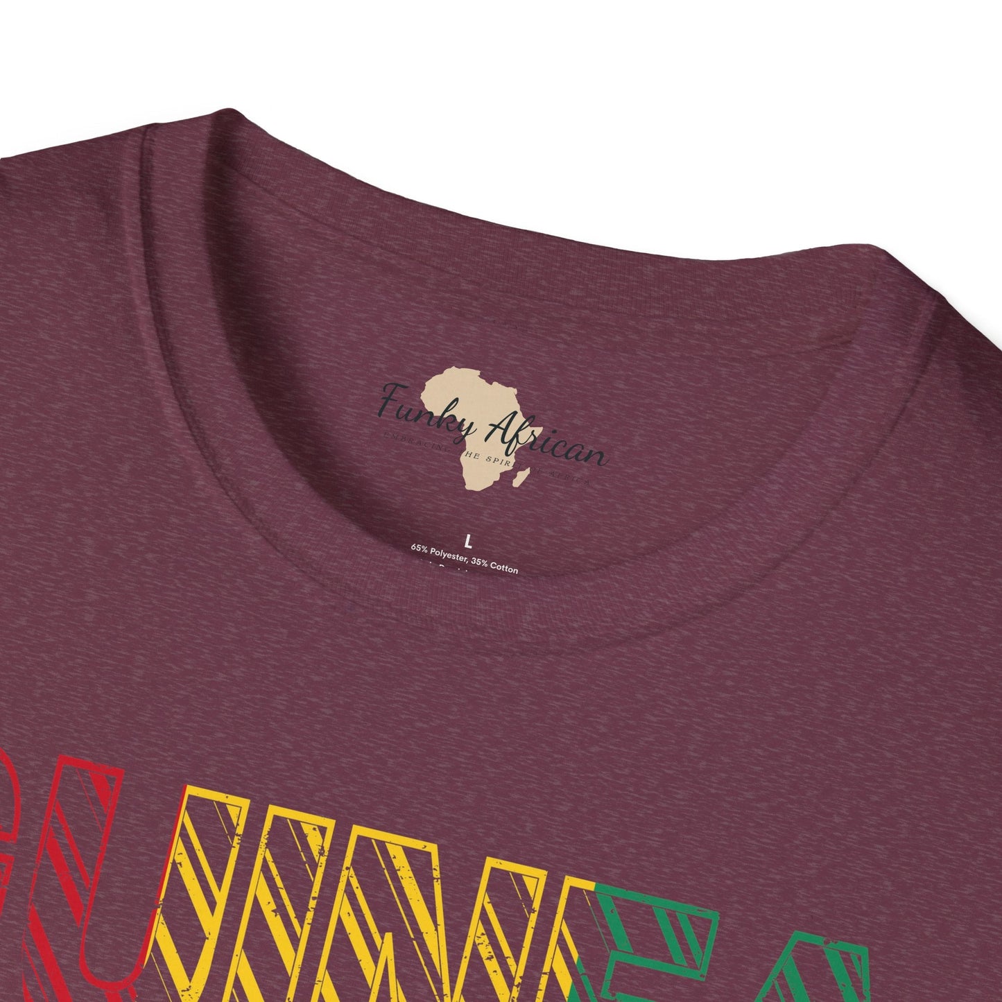 Guinea text unisex softstyle tee Funky African