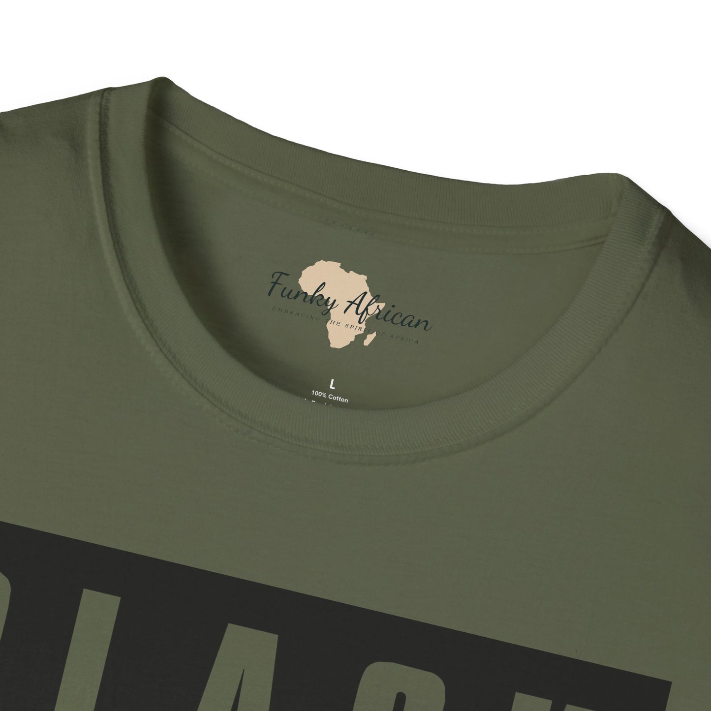 Black mixed with black unisex softstyle tee