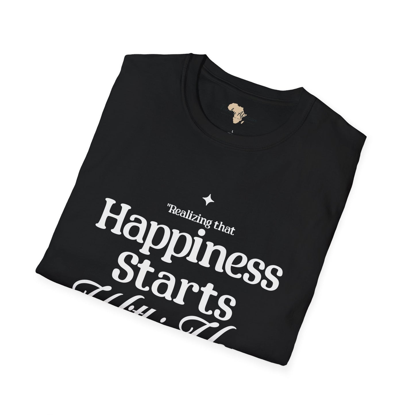 Happiness starts from within unisex softstyle tee