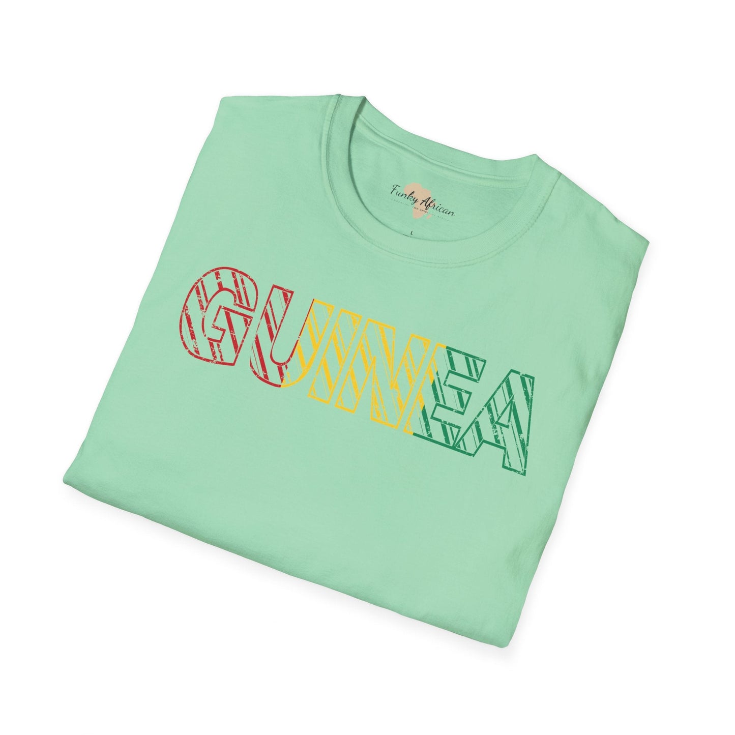 Guinea text unisex softstyle tee Funky African