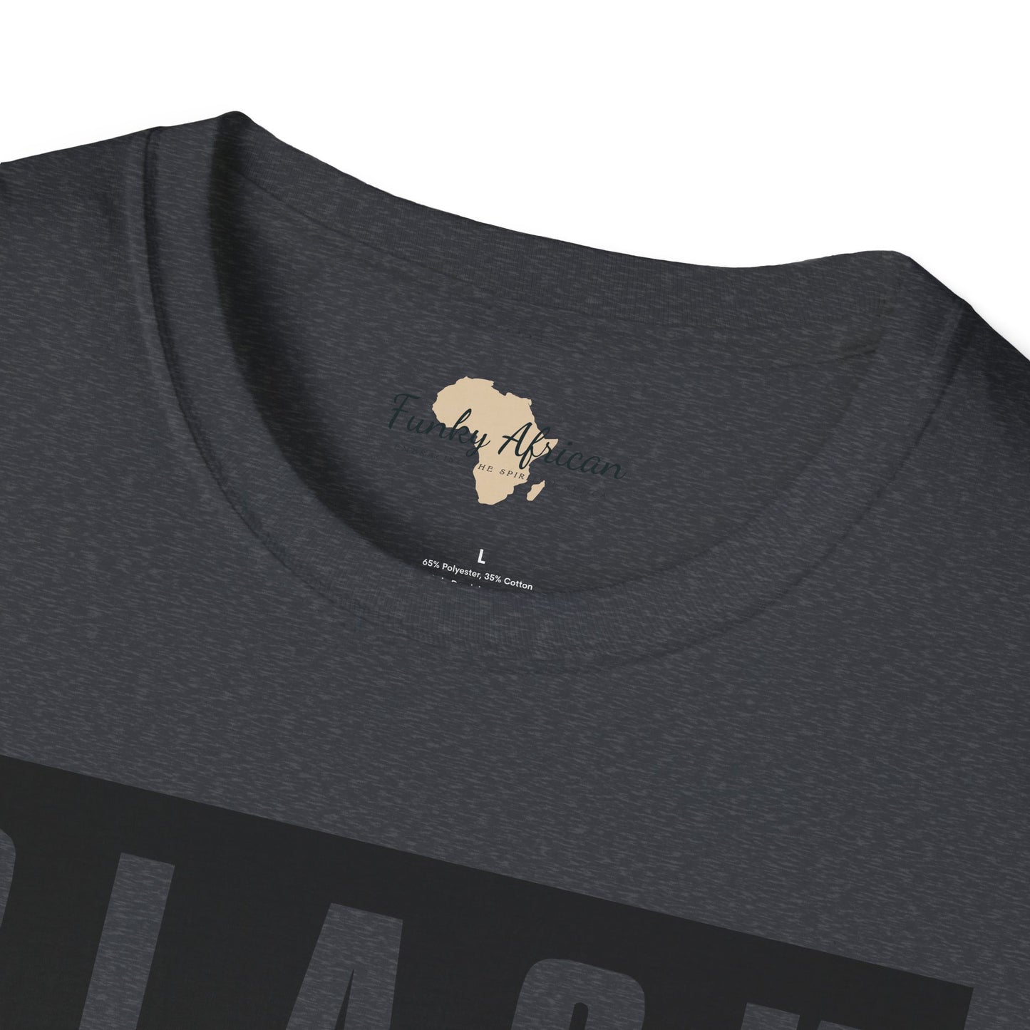 Black mixed with black unisex softstyle tee