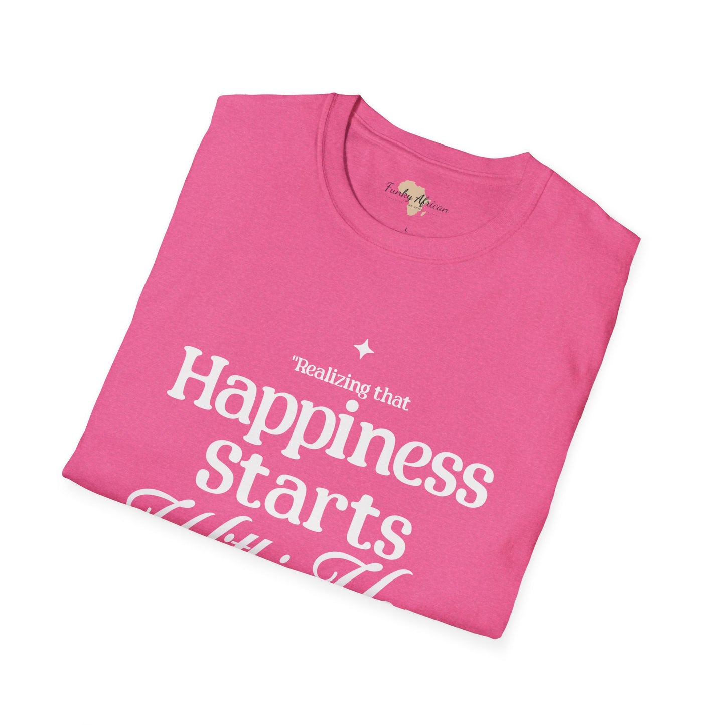 Happiness starts from within unisex softstyle tee