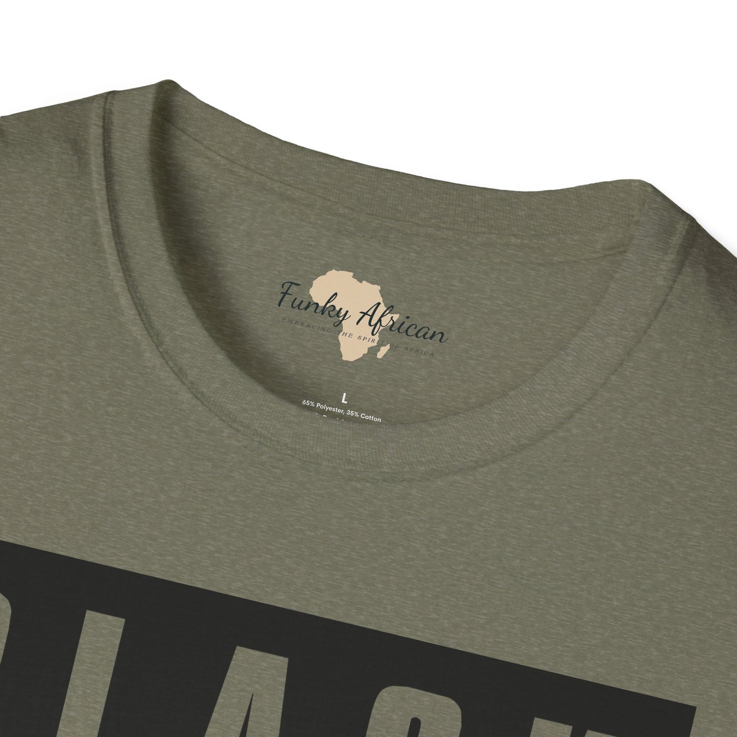 Black mixed with black unisex softstyle tee