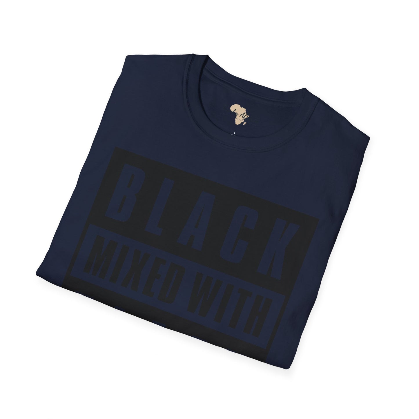 Black mixed with black unisex softstyle tee