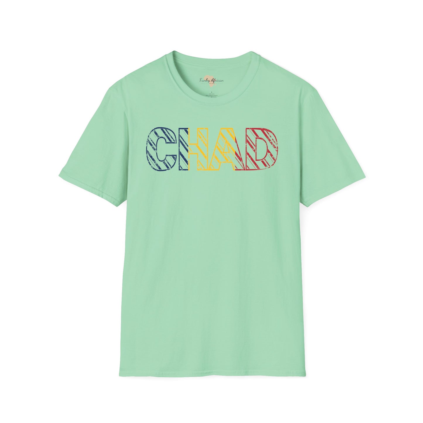 Chad text unisex softstyle tee