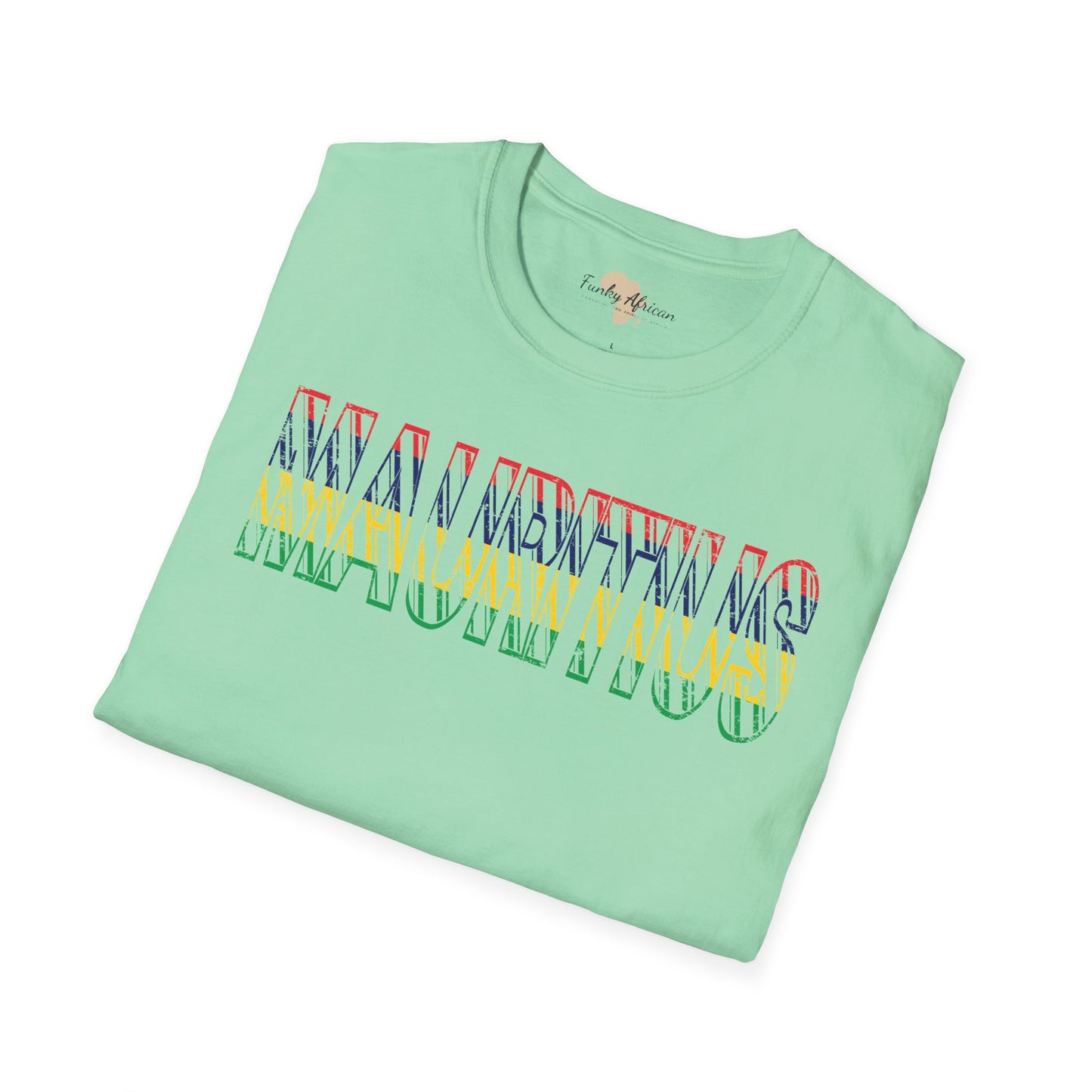 Mauritius text unisex softstyle tee