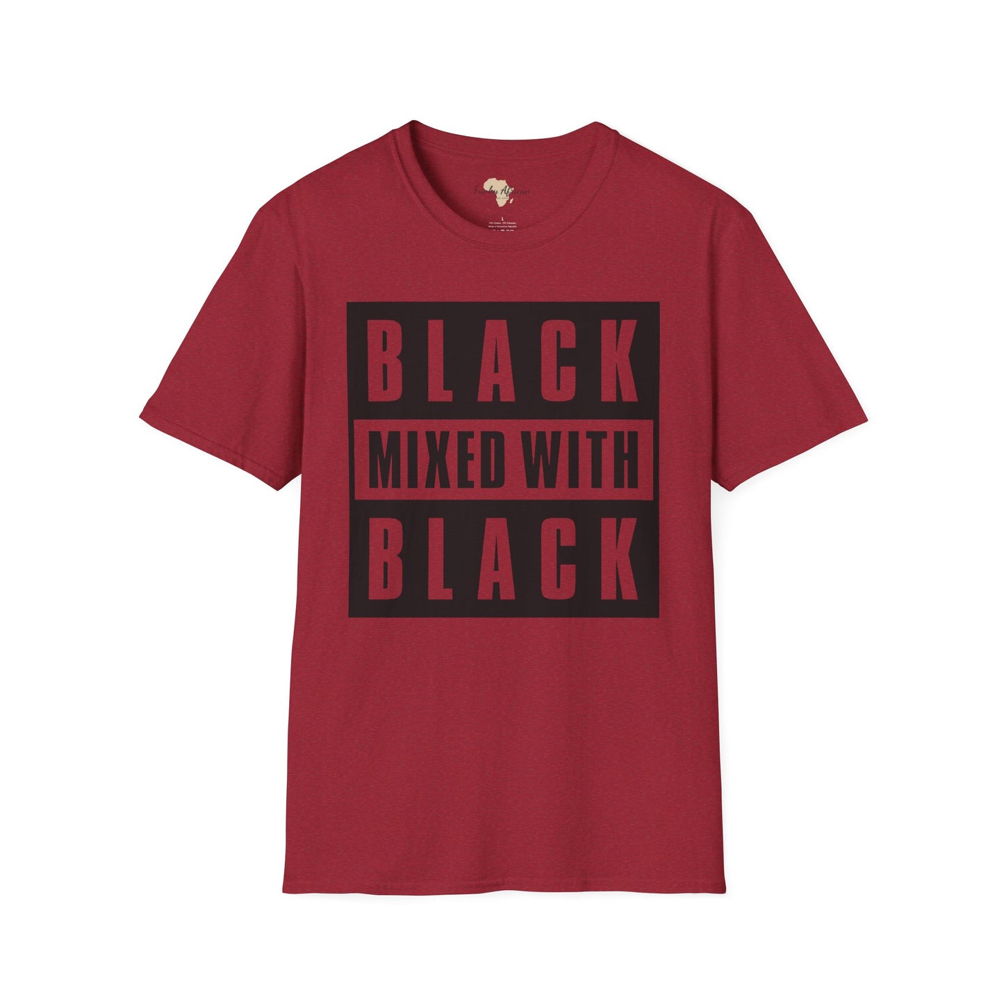 Black mixed with black unisex softstyle tee