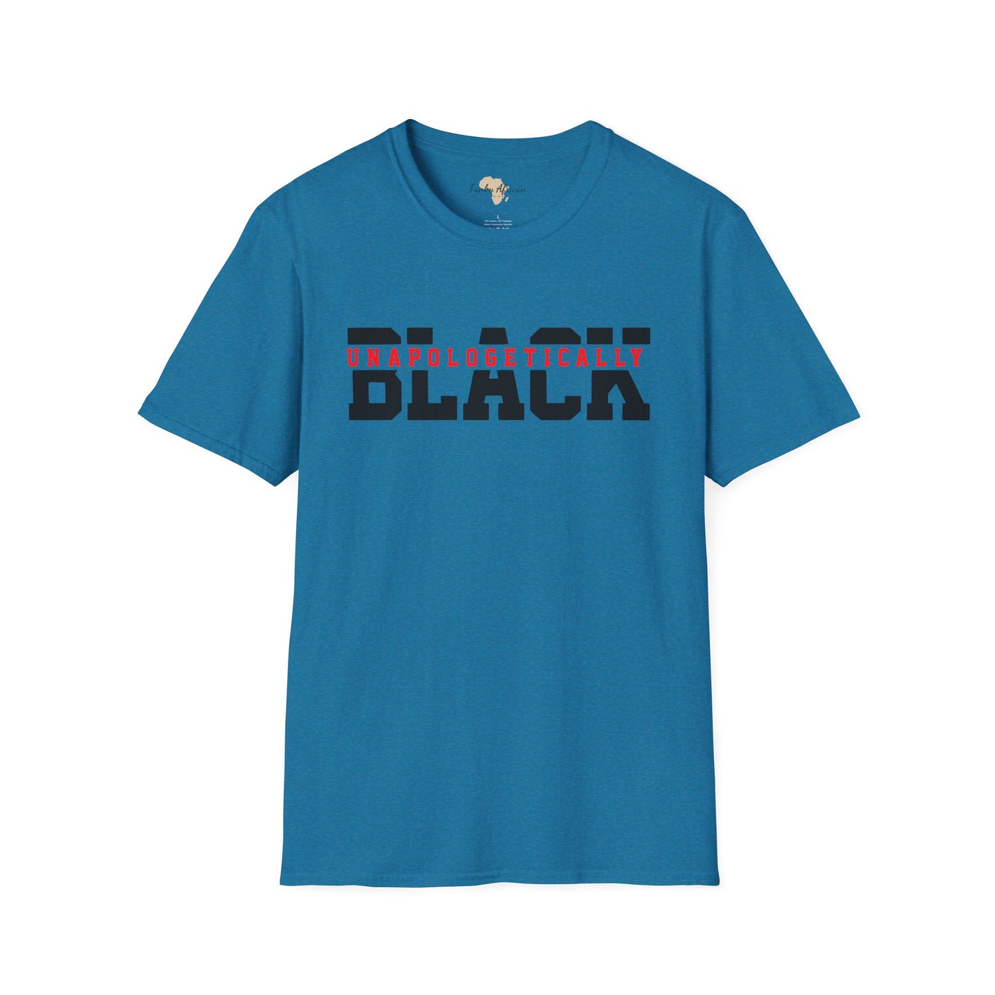 Unapologetically black unisex softstyle tee