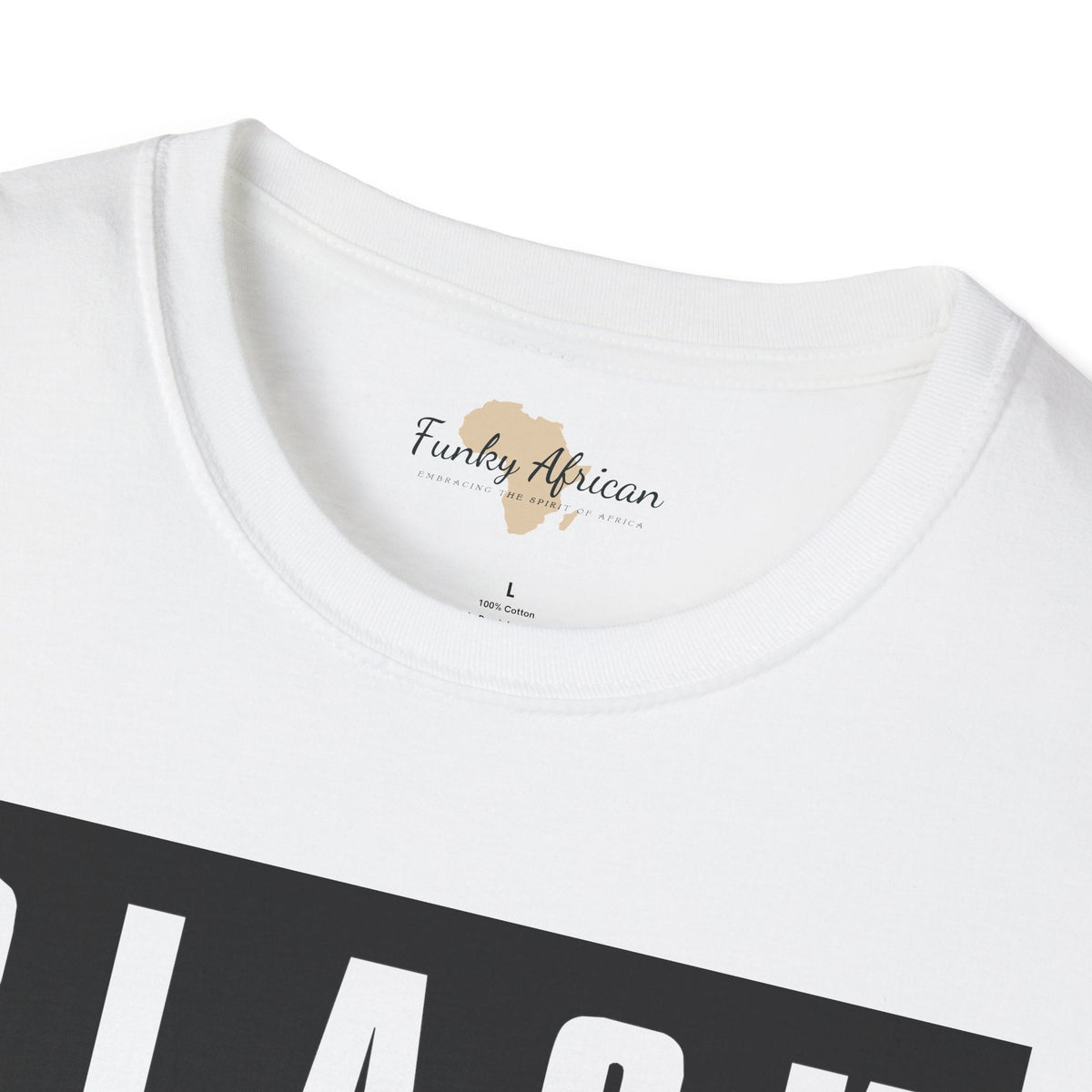 Black mixed with black unisex softstyle tee Funky African