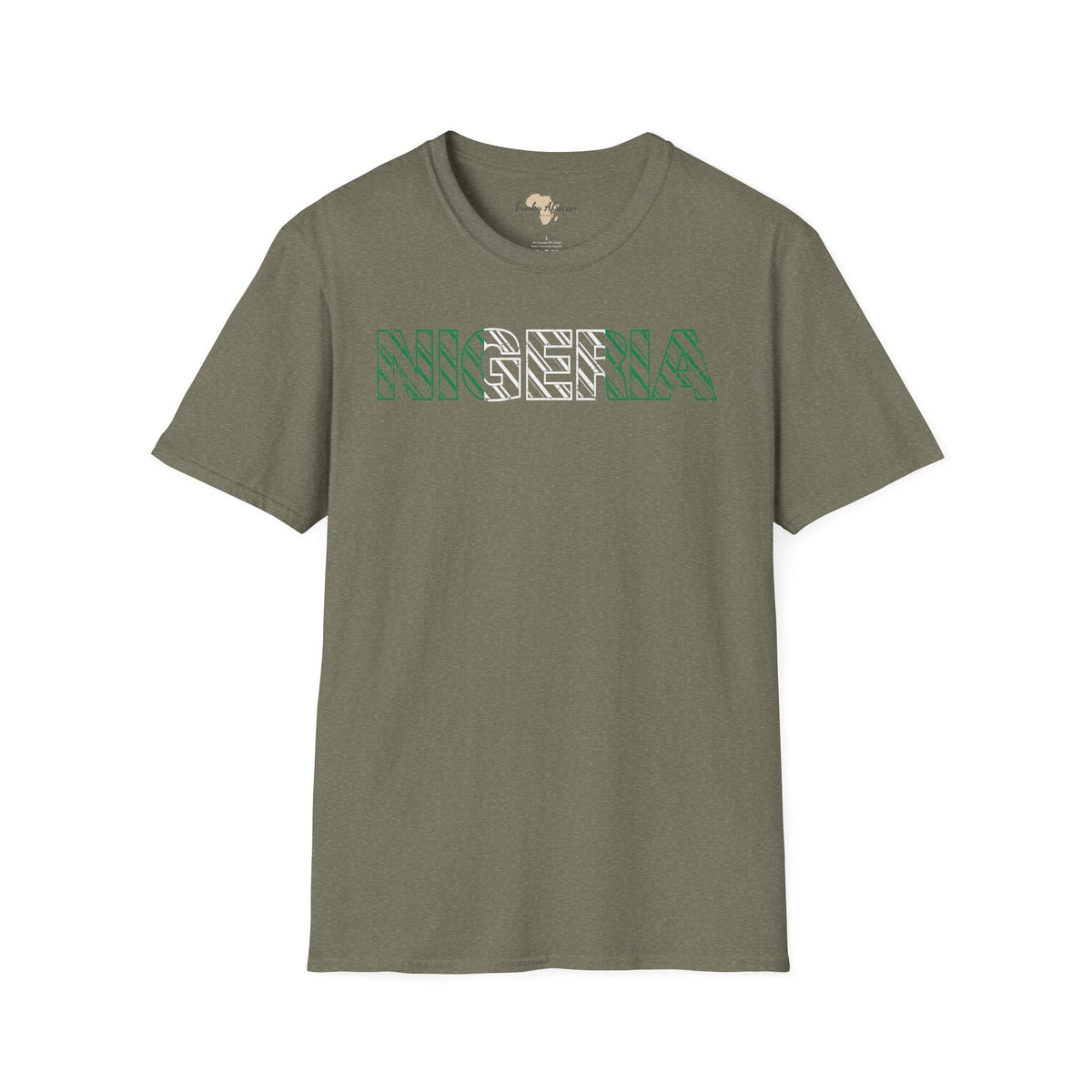 Nigeria text unisex softstyle tee Funky African
