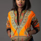 African printed short coat women