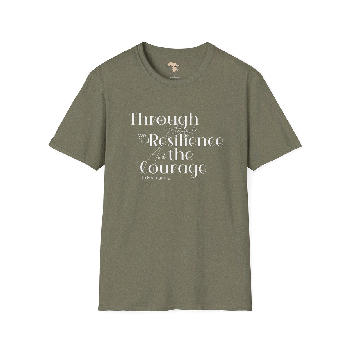 Through struggle unisex softstyle tee Printify