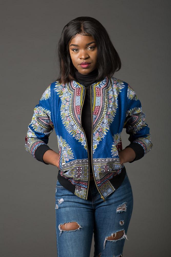 African printed short coat women Funky African
