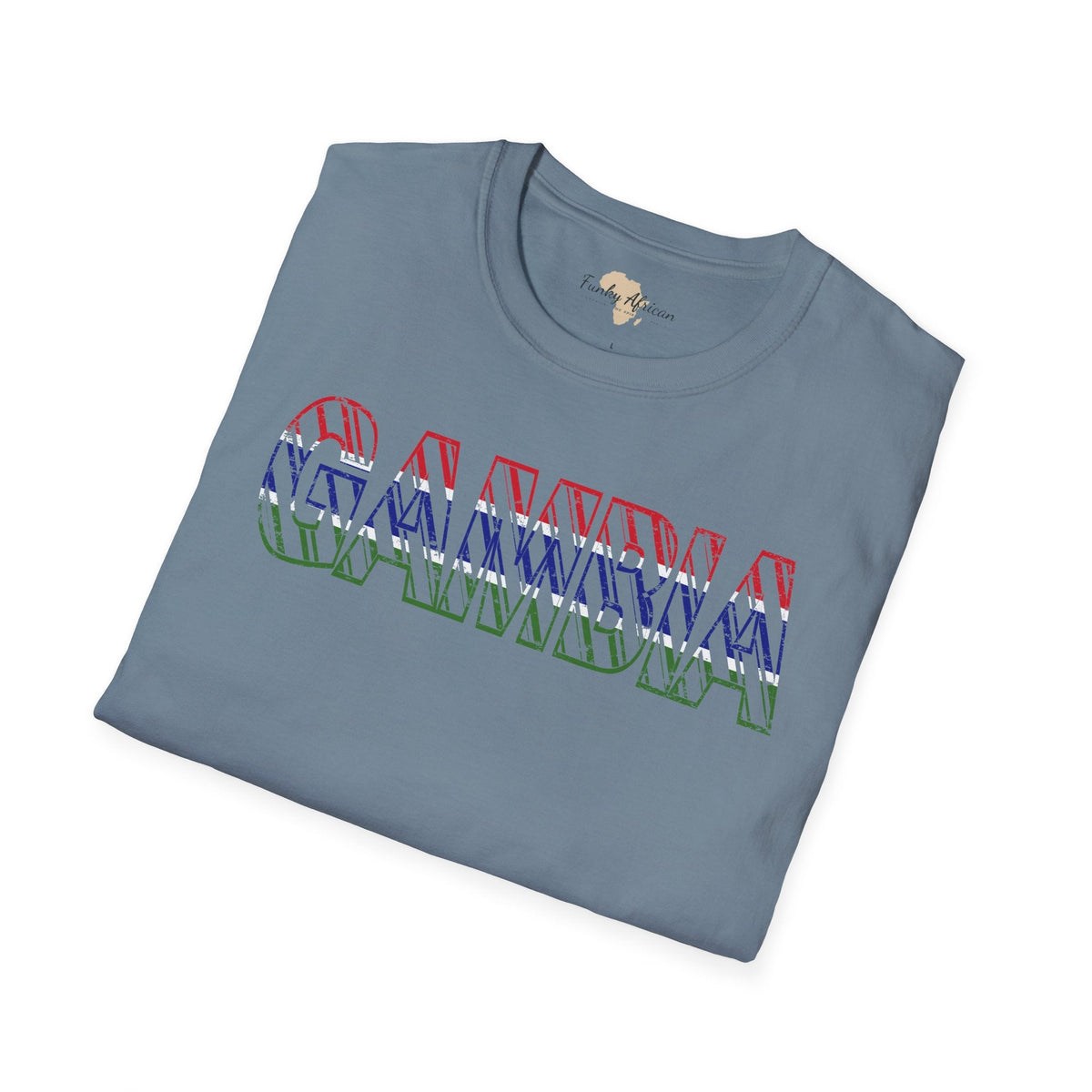 Gambia text unisex softstyle tee Funky African