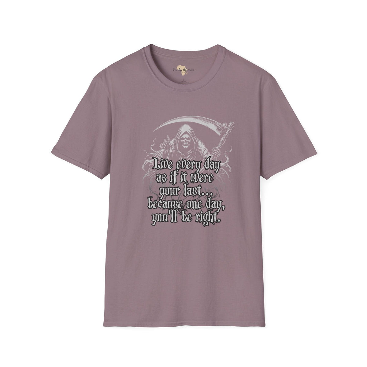 Live everyday unisex softstyle tee Funky African