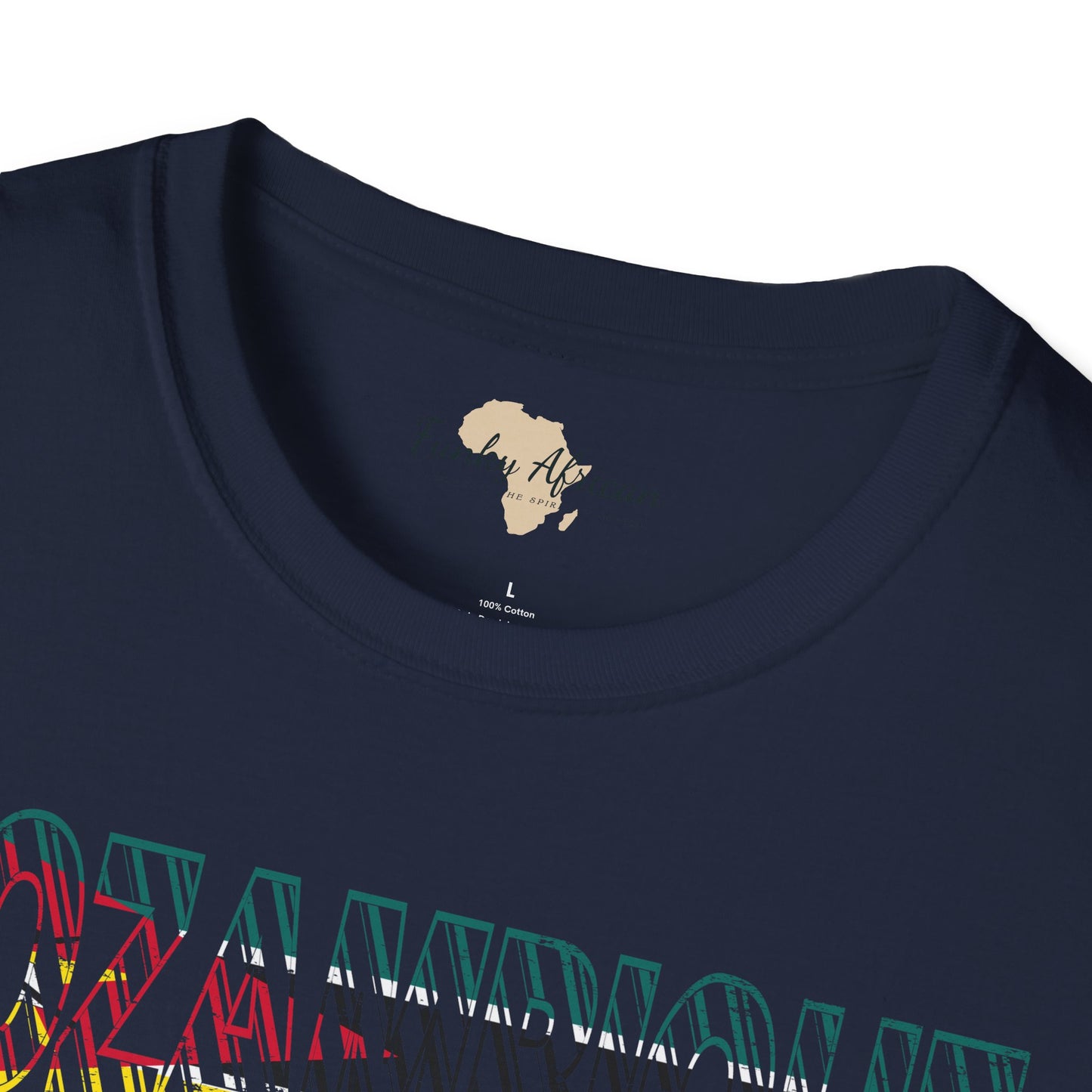 Mozambique text unisex softstyle tee