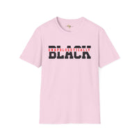 Unapologetically black unisex softstyle tee
