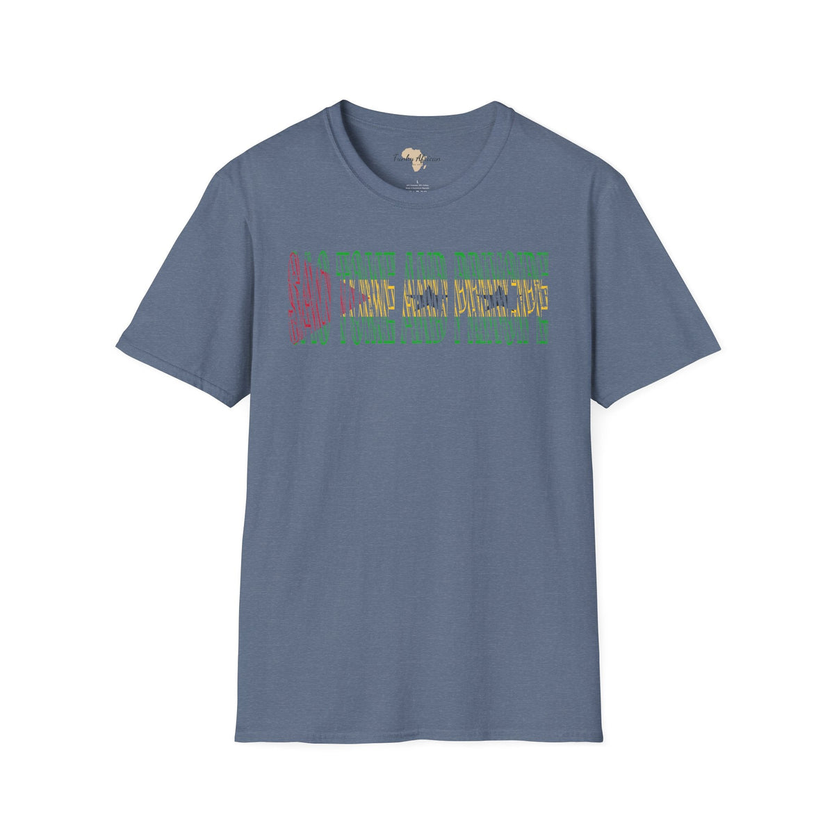 São Tomé and Príncipe text unisex softstyle tee Funky African