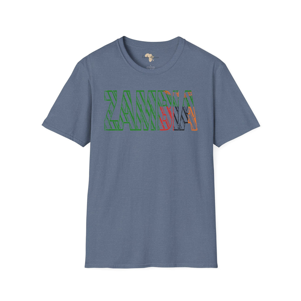 Zambia text unisex softstyle tee Funky African