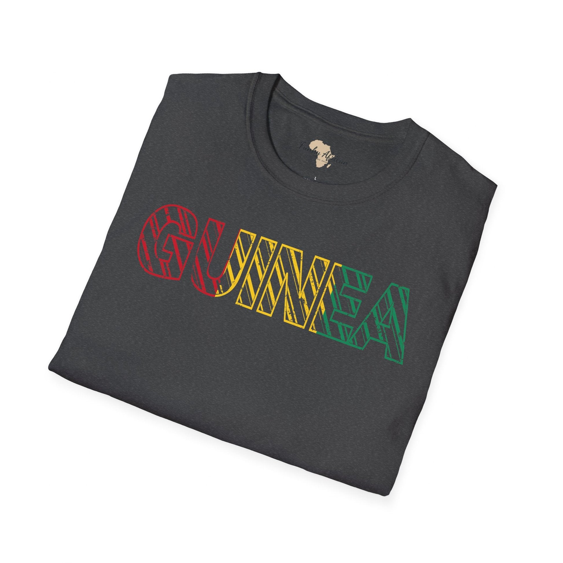 Guinea text unisex softstyle tee Funky African