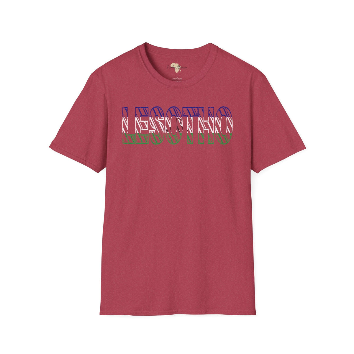 Lesotho text unisex softstyle tee Funky African