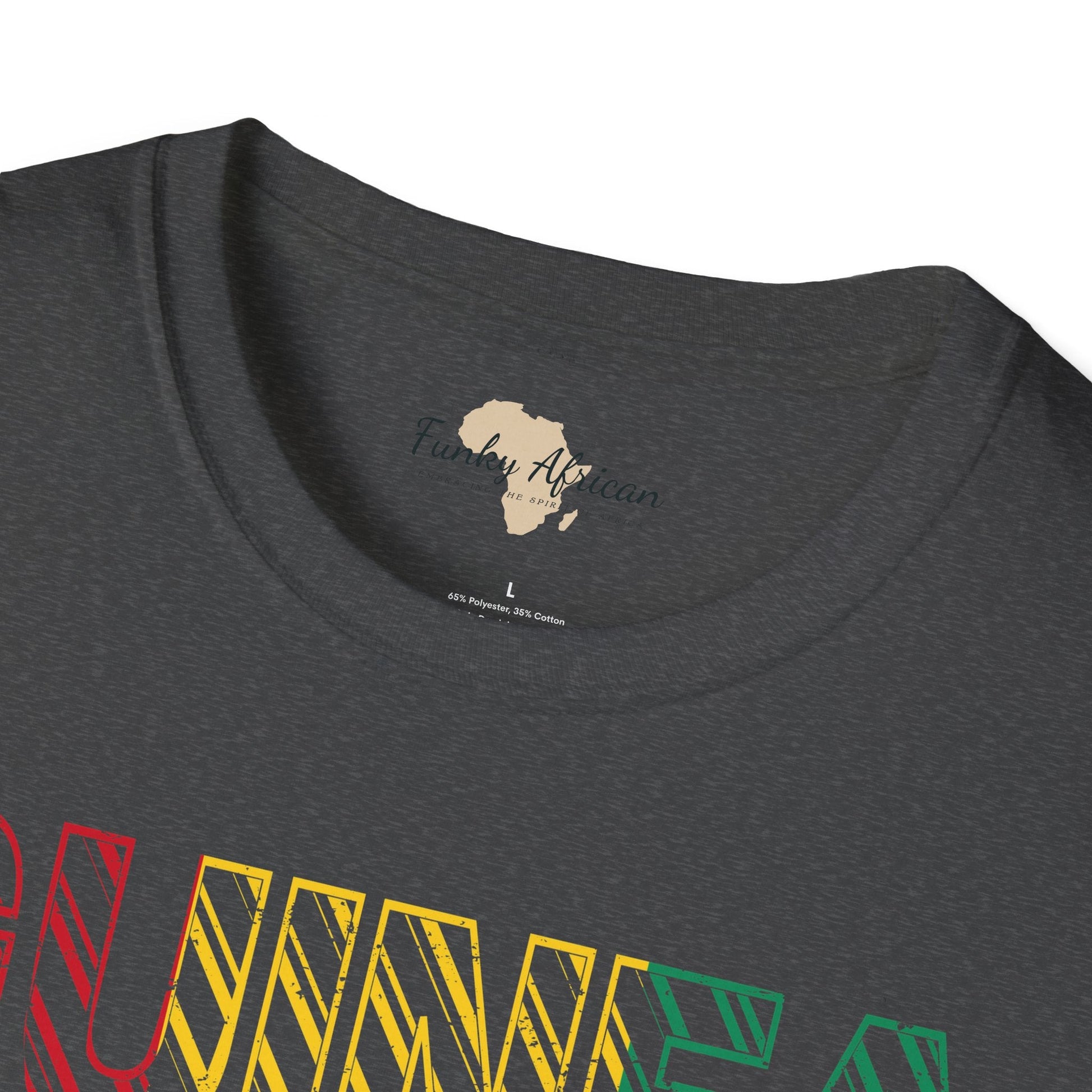 Guinea text unisex softstyle tee Funky African