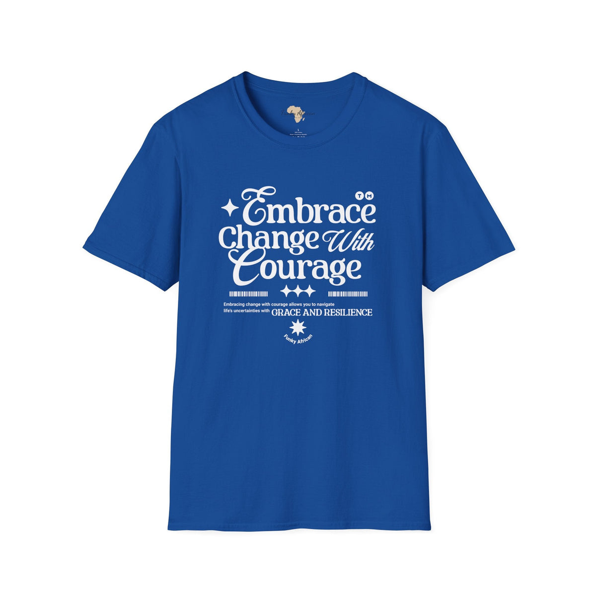 Embrace change unisex softstyle tee Funky African