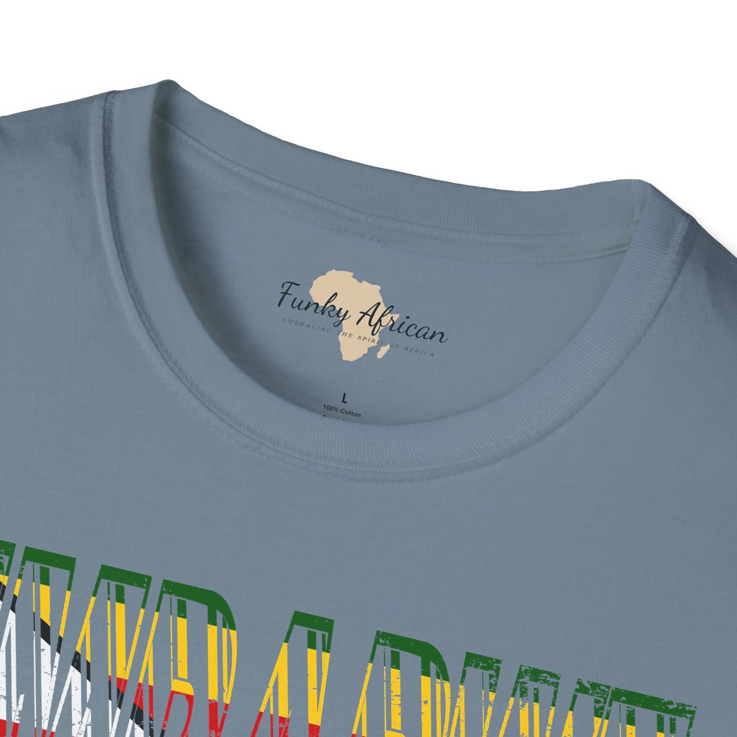 Zimbabwe text unisex softstyle tee