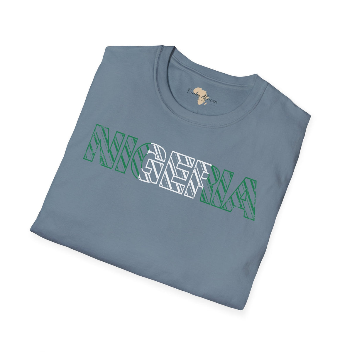 Nigeria text unisex softstyle tee Funky African