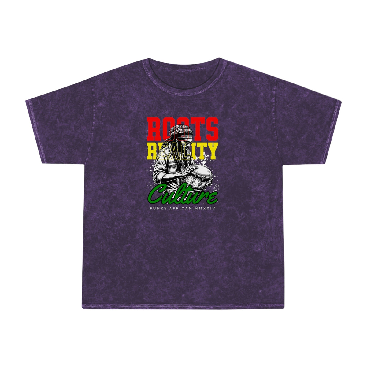 Roots reality unisex wash tee Funky African