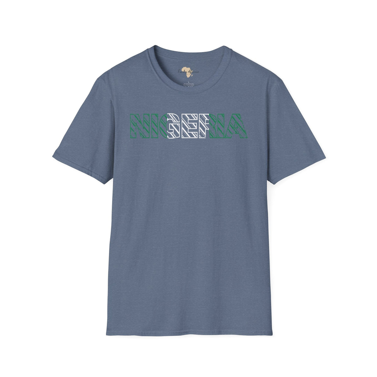 Nigeria text unisex softstyle tee Funky African