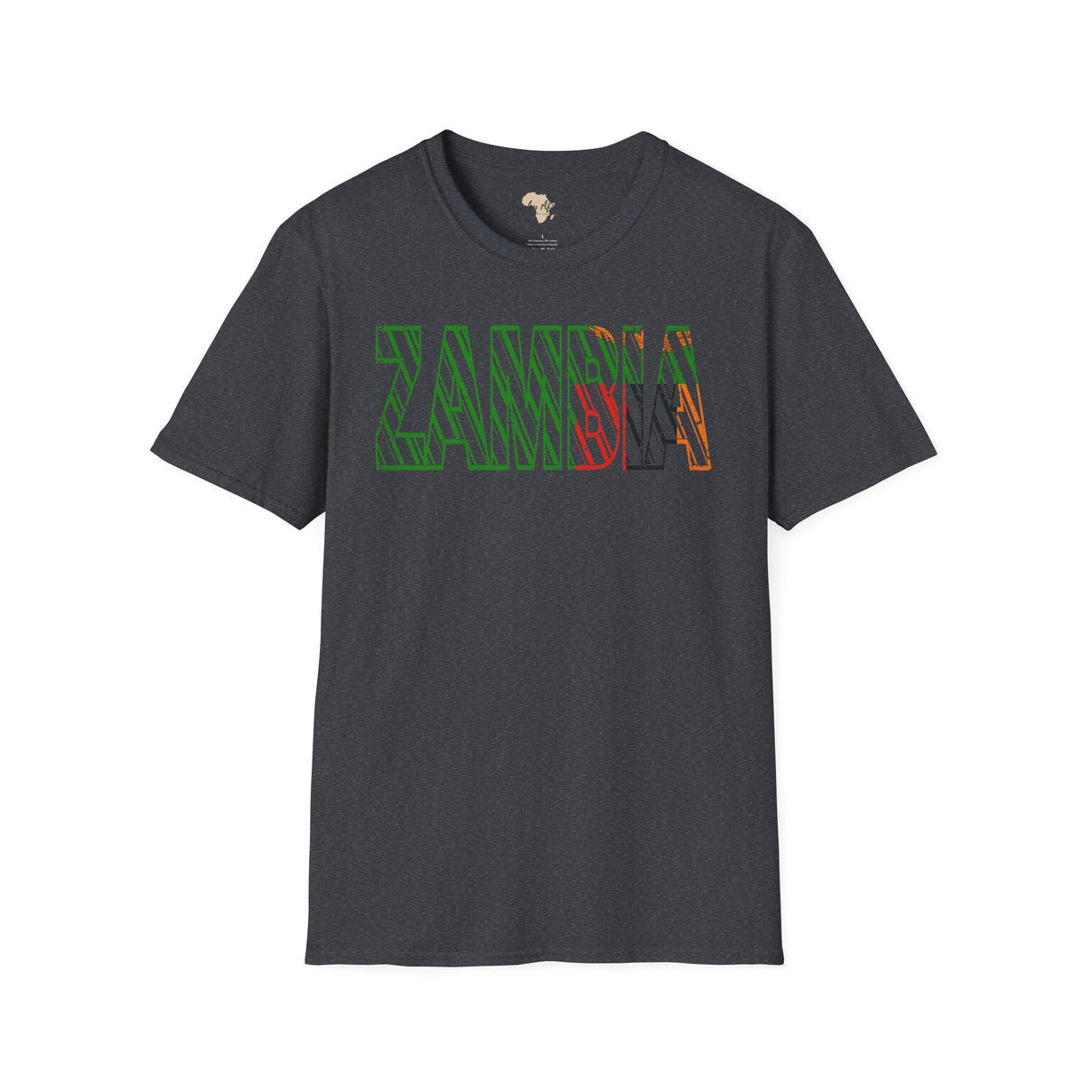 Zambia text unisex softstyle tee Funky African