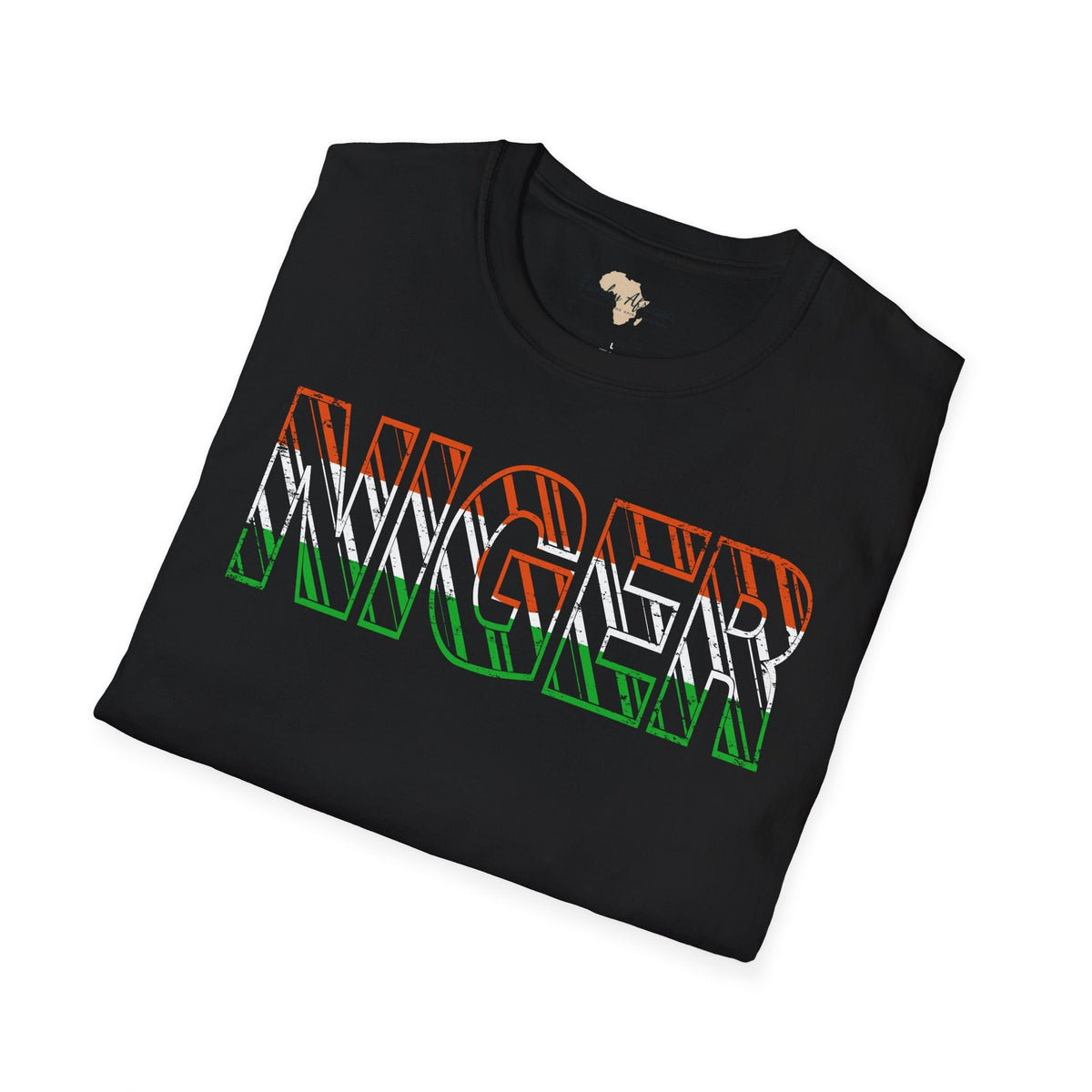 Nigerien text unisex softstyle tee Funky African